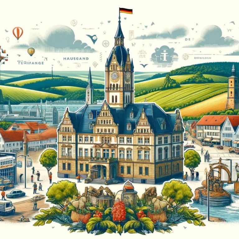 Stadt Herford mit Rathaus